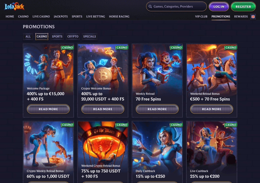 Lola Jack Casino - Offering UK players a new credit card casino